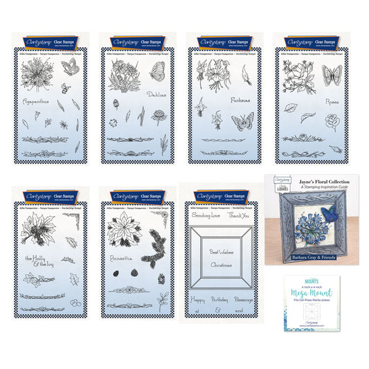 Jayne's Bijou Floral A6 Stamp, Book & Mega Mount Collection