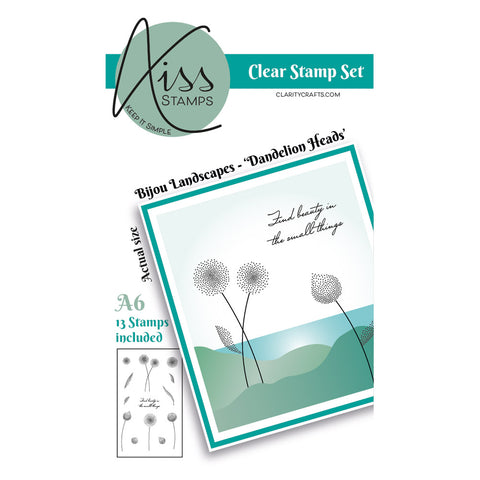 KISS by Clarity - Build-a-Scene Dandelion Heads A6 Stamp Set
