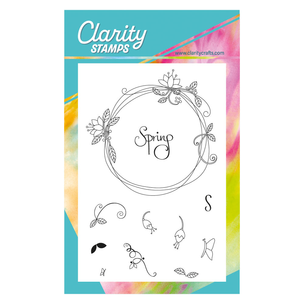 Barbara's Bijou Entwined Spring Wreath A6 Stamp Set