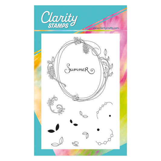 Barbara's Bijou Entwined Summer Wreath A6 Stamp Set