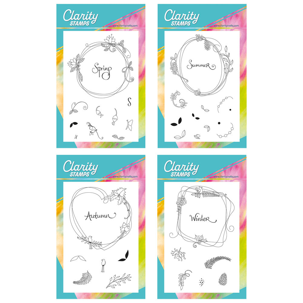 Barbara's Bijou Entwined Wreaths A6 Stamp Collection