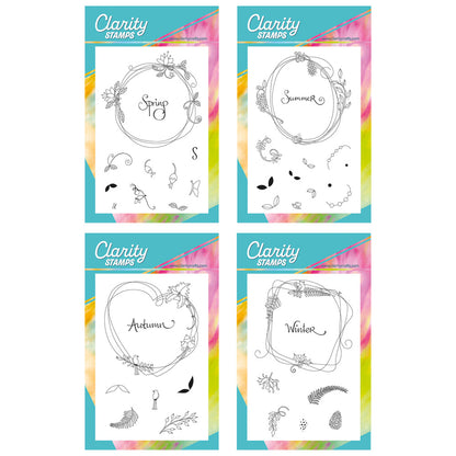 Barbara's Bijou Entwined Wreaths A6 Stamp Collection