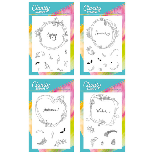 Barbara's Bijou Entwined Wreaths A6 Stamp Collection