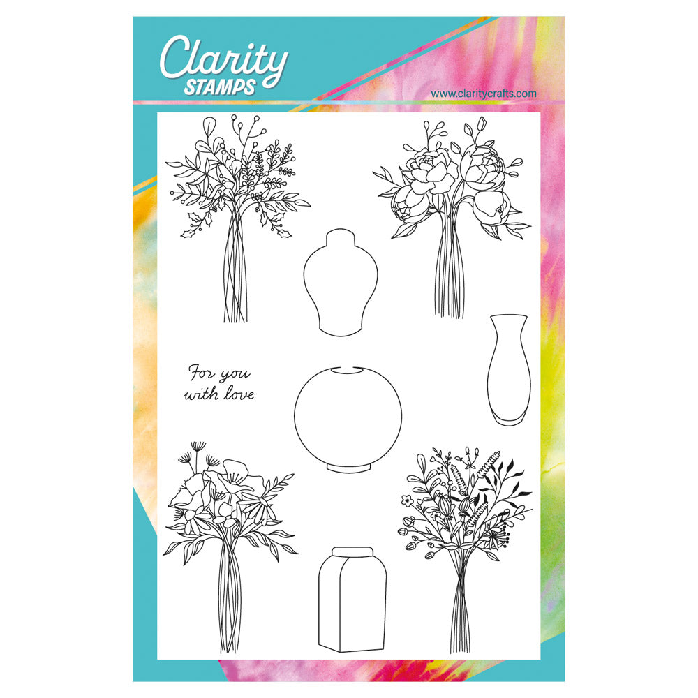 Floral Delights - Bouquets & Vases A5 Stamp & Mask Set – Clarity Crafts