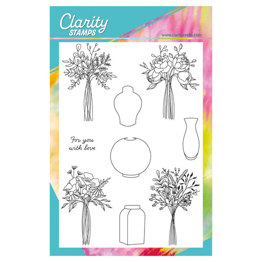 Floral Delights - Bouquets & Vases A5 Stamp & Mask Set