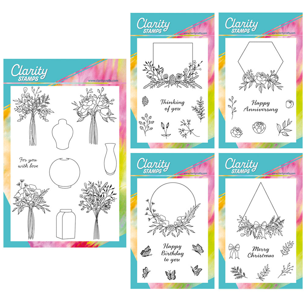 Floral Delights - All Occasions A5 & A6 Stamp & Mask Collection