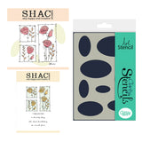 Barbara's SHAC Rose Floral Panels Stamp, Mask & Stencil Trio