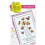 A6 KISS by Clarity - Tina's Brighten Your Day Flowers Stamp Set