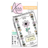 A7 KISS by Clarity - Tina's Thinking of You Flowers Stamp Set