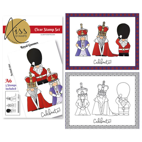 KISS by Clarity - Royal Gnomes A6 Stamp, Mask & Postcard Set