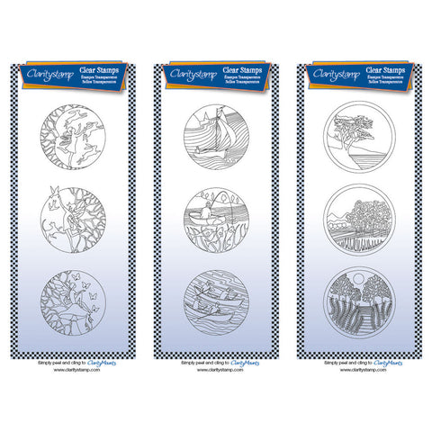 Scenic Rounds A5 Slim Stamp & Mask Collection