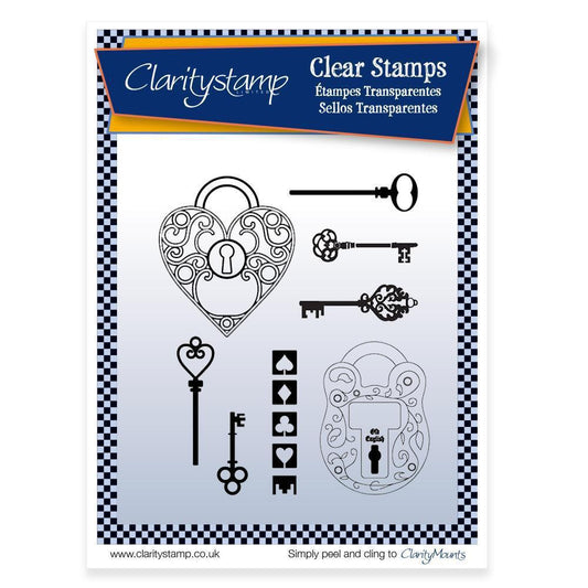 CLEARANCE Key to My Heart A5 Stamp Set