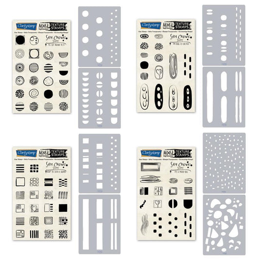 Sam's Shapes - Mixed Impressions A5 Stamp & Stencil Collection