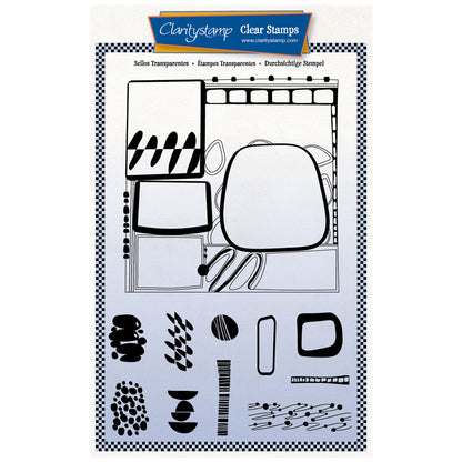 Sixties Retro Layout Montage A5 Stamp & Mask Set