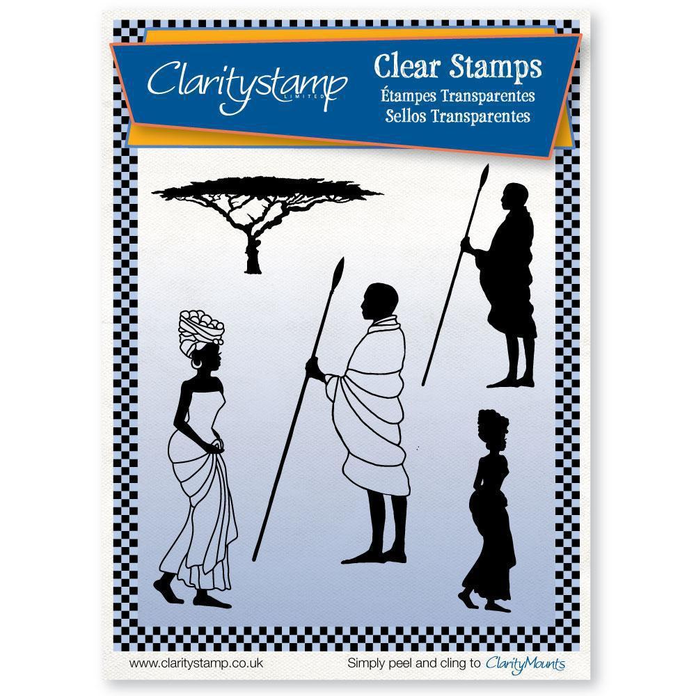 CLEARANCE African A5 Stamp & Mask Set