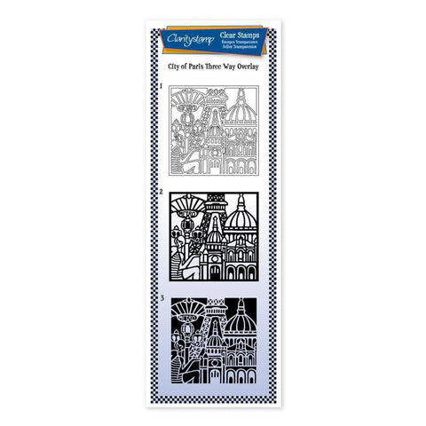 City of Paris - Three Way Overlay A4 Stamp Set