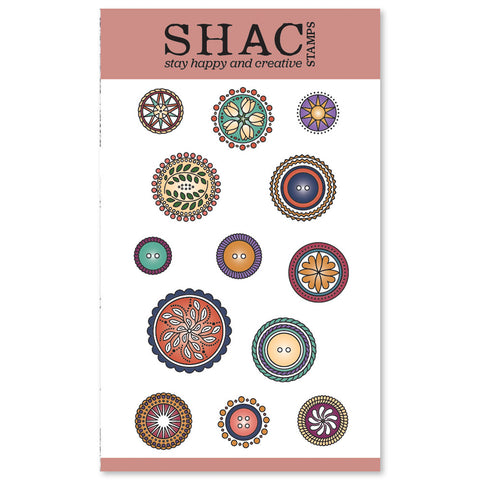 Barbara's SHAC Holland Buttons A6 Stamp & Mask Set