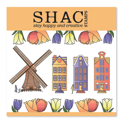 Barbara's SHAC Bijou Holland A5 Square Stamp & Mask Set