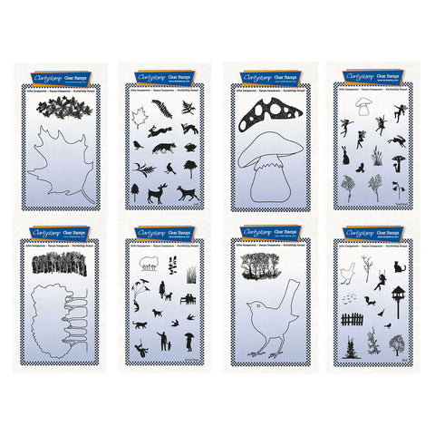 Woodland Outlines & Miniatures A6 Stamp & Mask Collection