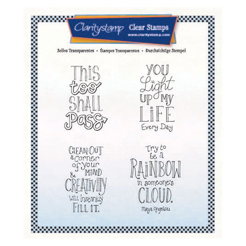 Mini Words of Wisdom A5 Square Stamp Set