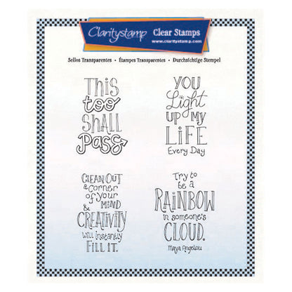 Mini Words of Wisdom A5 Square Stamp Set