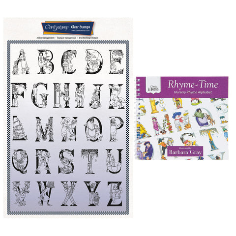 Bijou Rhyme Time Nursery Alphabet A4 Stamp & ii Book Collection