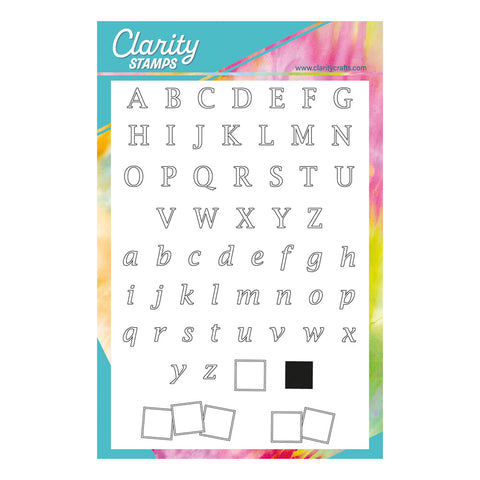 Outline Letterbox Alphabet A5 Stamp & Mask Set