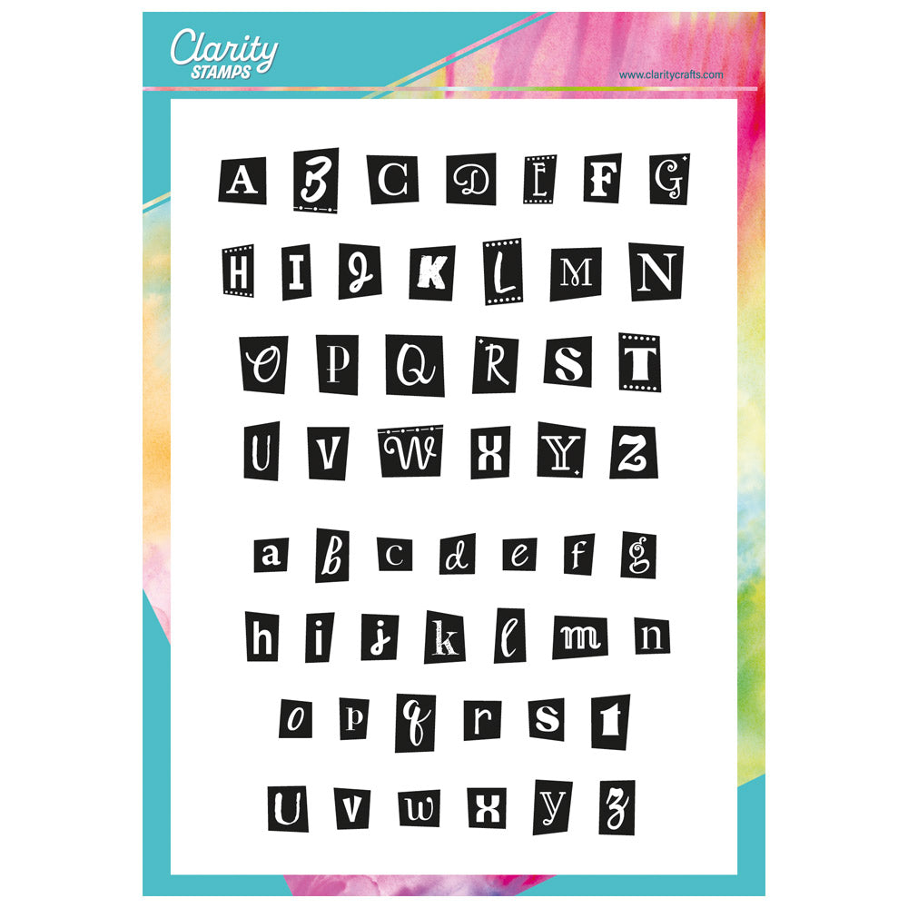 Block Print Alphabet A4 Stamp Set