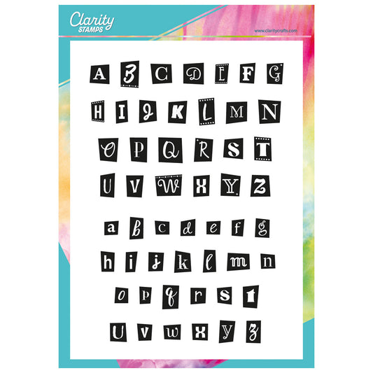 Block Print Alphabet A4 Stamp Set