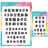 Block Print Alphabet & Numbers A4 & A6 Stamp Collection