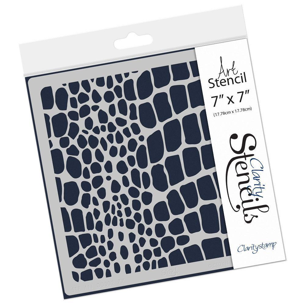 Alligator Skin 1 7" x 7" Stencil