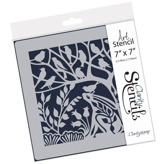 Hare in the Glade 7" x 7" Stencil