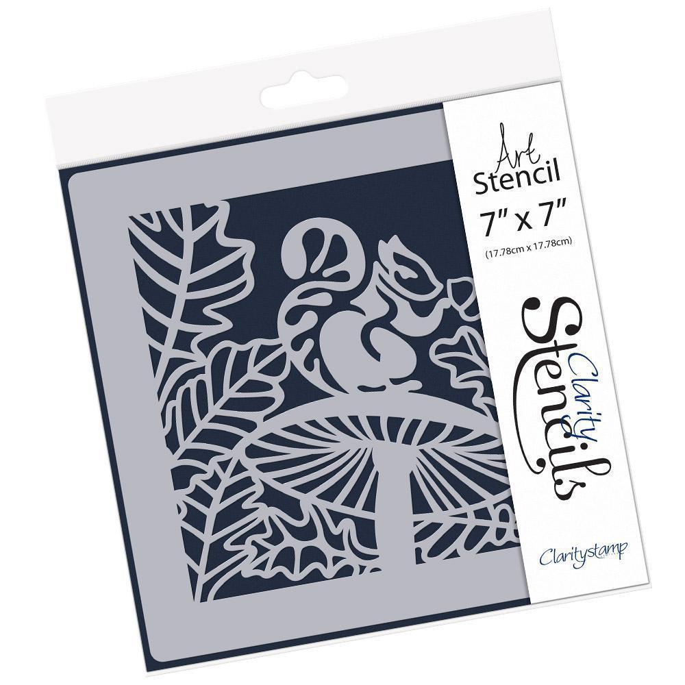 Woodland Squirrel 7" x 7" Stencil