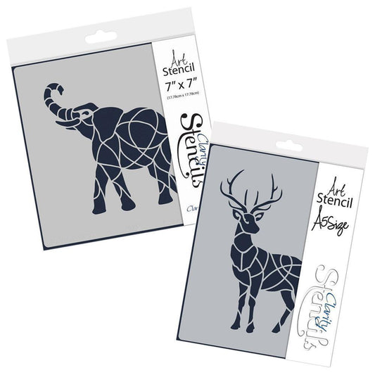 Elephant & Stag Stencil Set