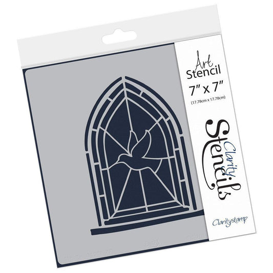 Dove Window 7" x 7" Stencil