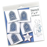 Stained Glass Windows 7" x 7" Stencil Collection