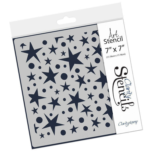 Christmas Stars Shape 7" x 7" Stencil