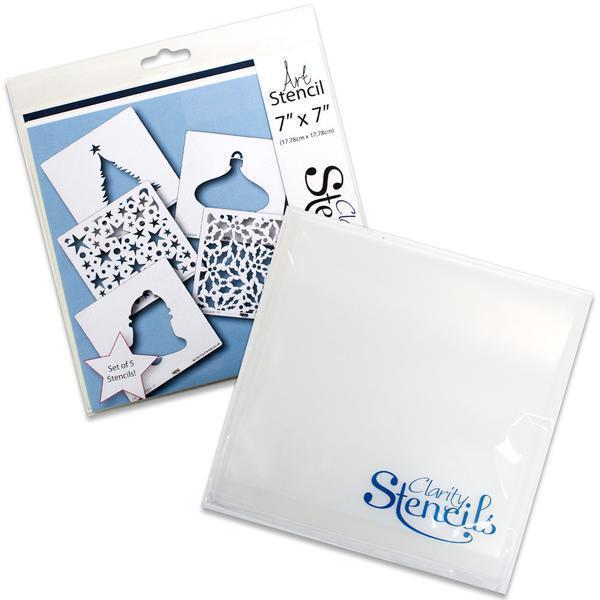 Festive 7" x 7" Stencil & Folder Collection