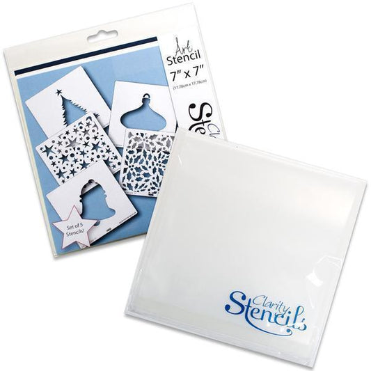 Festive 7" x 7" Stencil & Folder Collection