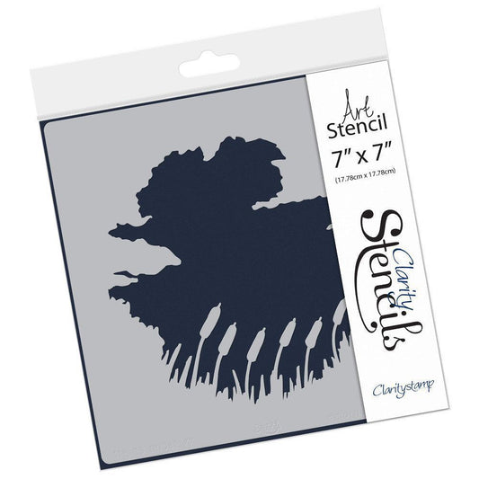 Bulrushes 7" x 7" Stencil