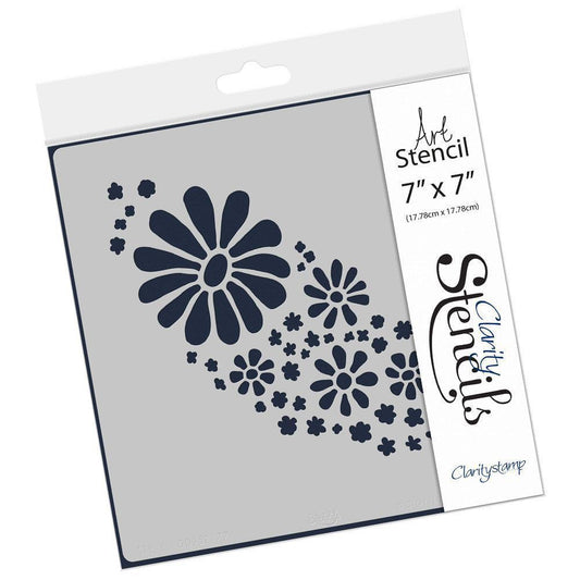 Flower Power 7" x 7" Stencil