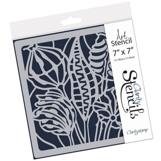 Wild Seed Heads 7" x 7" Stencil