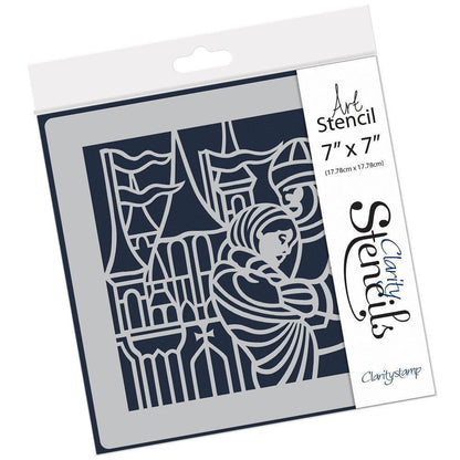 King Arthur & Guinevere 7" x 7" Stencil