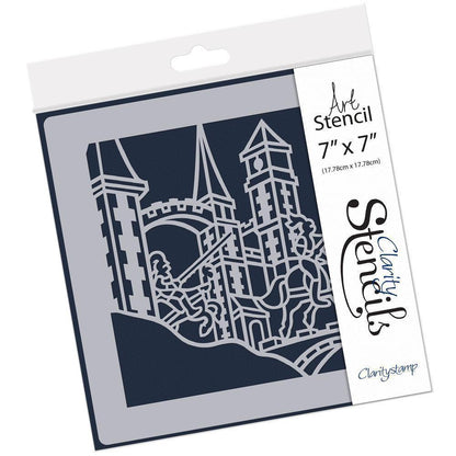 The Charge of Lancelot 7" x 7" Stencil