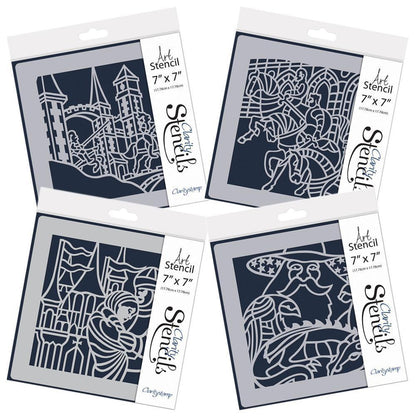 Merlin 7" x 7" Stencil Collection