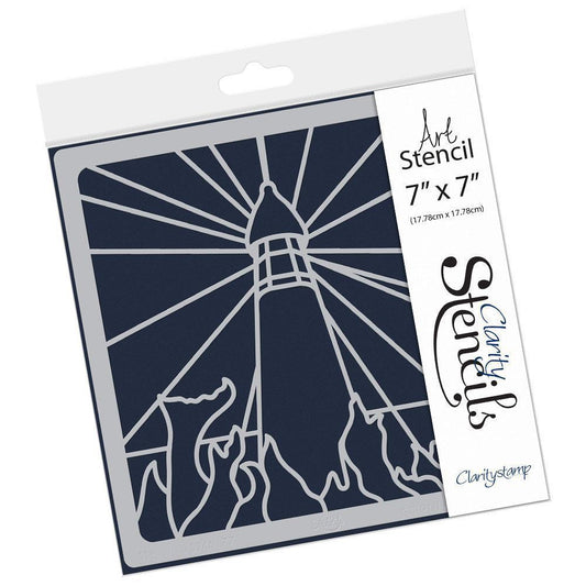 Lighthouse 7" x 7" Stencil