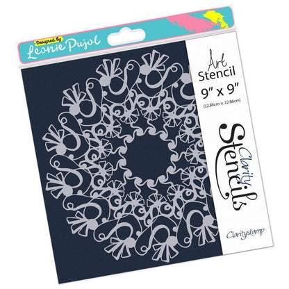 CLEARANCE Leonie's Flicked Circus 9" x 9" Frameless Stencil