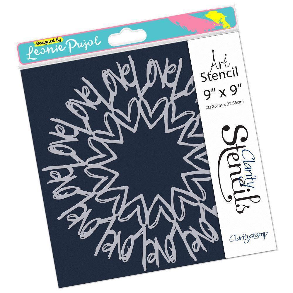 CLEARANCE Leonie's Love Circus 9" x 9" Frameless Stencil