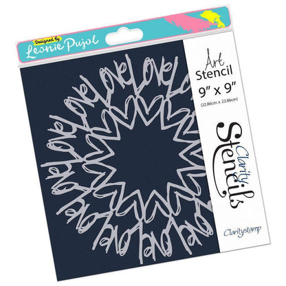 CLEARANCE Leonie's Love Circus 9" x 9" Frameless Stencil