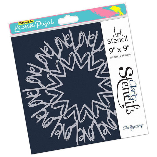 CLEARANCE Leonie's Love Circus 9" x 9" Frameless Stencil